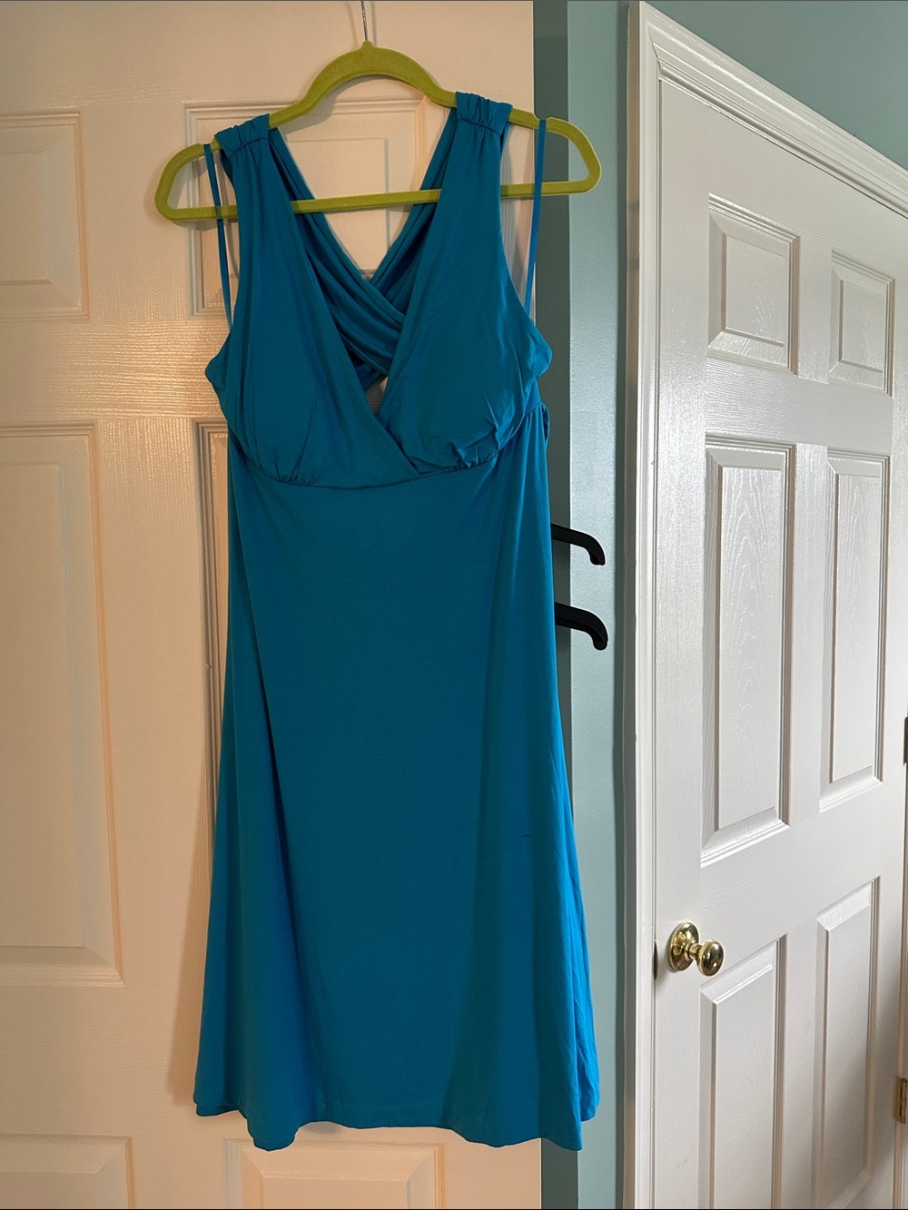 NWOT Banana Republic Aqua Blue halter Midi Dress, XL. Never worn!